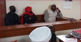Former Riruta MCA Samuel Ndung'u (far right) with his co-accused at the Kiambu High Court.